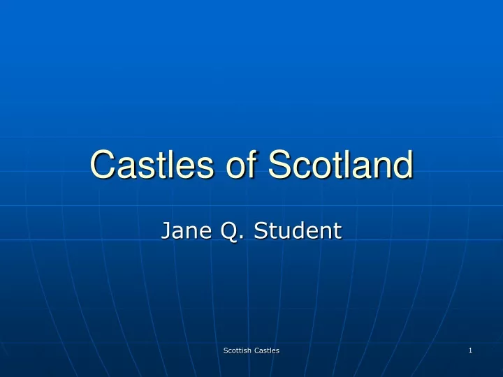 castles of scotland