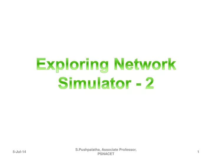 exploring network simulator 2