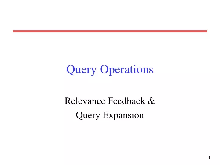 query operations