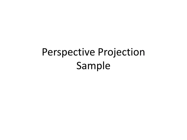 perspective projection sample