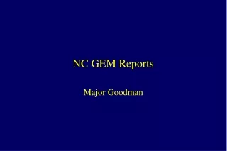 NC GEM Reports