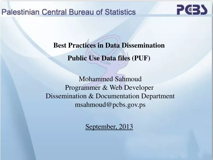 best practices in data dissemination public