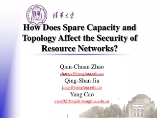 How Does Spare Capacity and Topology Affect the Security of Resource Networks?