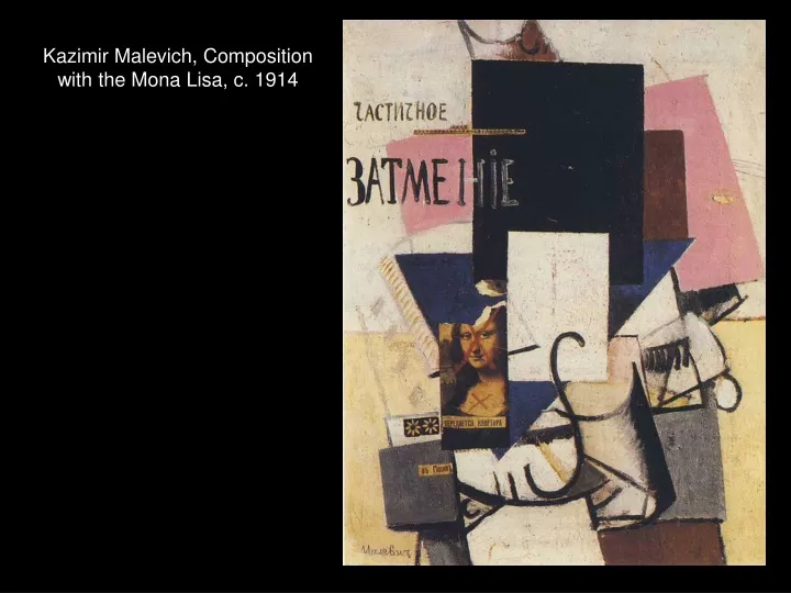 kazimir malevich composition with the mona lisa