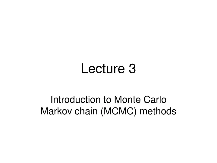 lecture 3