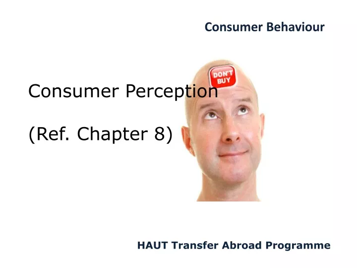 consumer perception ref chapter 8