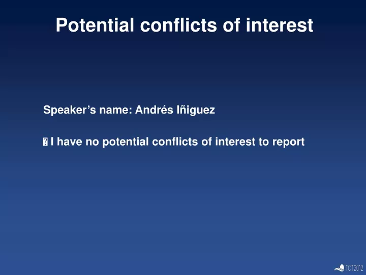 potential conflicts of interest