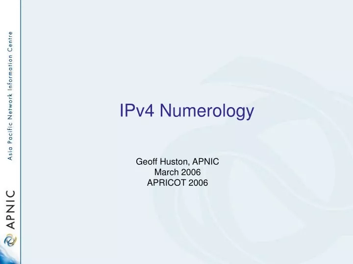 ipv4 numerology