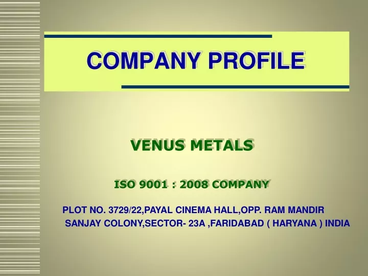 company profile