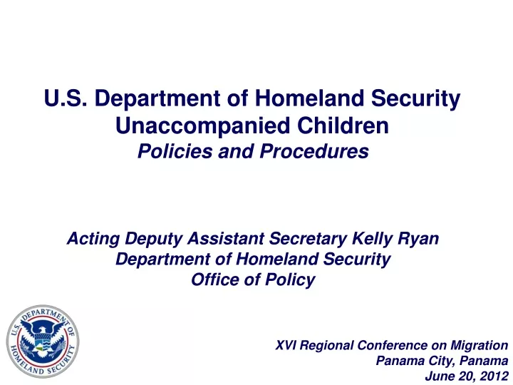 u s department of homeland security unaccompanied