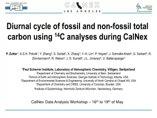 Diurnal cycle of fossil and non-fossil total carbon using  14 C analyses during CalNex