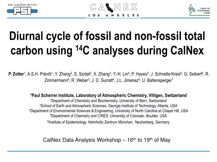 diurnal cycle of fossil and non fossil total carbon using 14 c analyses during calnex