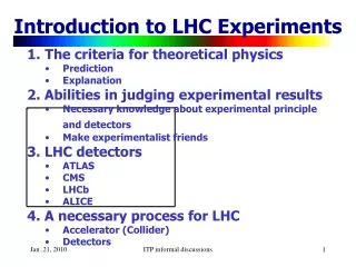 Introduction to LHC Experiments