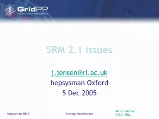 SRM 2.1 issues