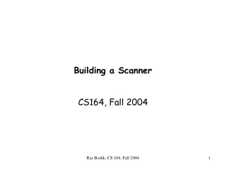 Building a Scanner