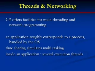 Threads &amp; Networking