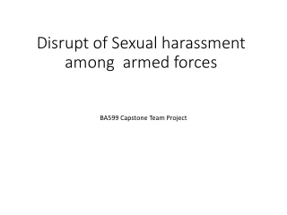 Disrupt of Sexual harassment among  armed forces