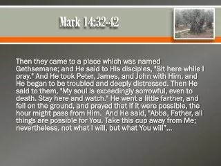 Mark 14:32-42