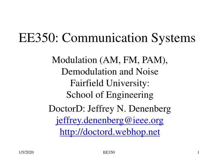 ee350 communication systems
