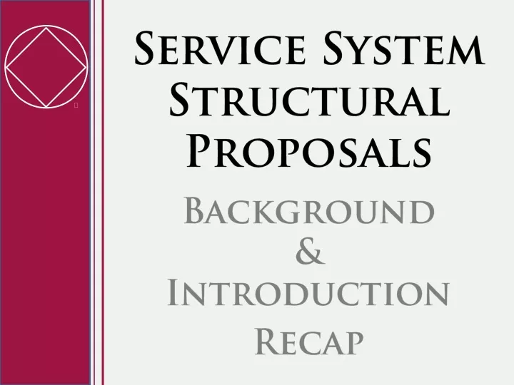 service system structural proposals