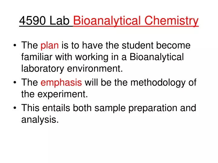 4590 lab bioanalytical chemistry