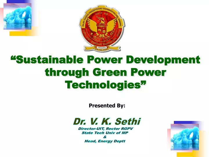 sustainable power development through green power