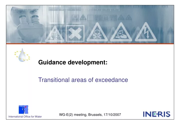 guidance development transitional areas of exceedance