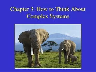 Chapter 3: How to Think About Complex Systems