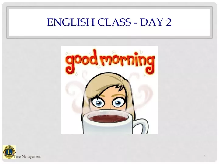 english class day 2