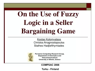 On the Use of Fuzzy Logic in a Seller Bargaining Game