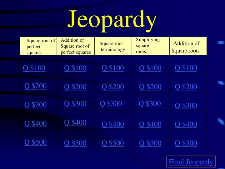 jeopardy