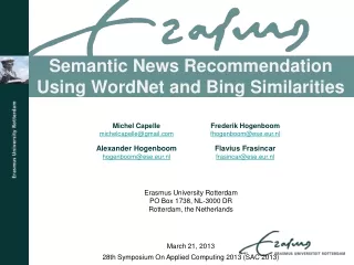 Semantic News Recommendation Using  WordNet  and  Bing  Similarities