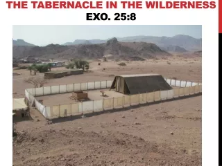 The tabernacle in the wilderness Exo . 25:8
