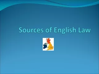 Sources of English Law