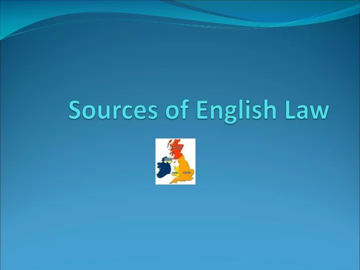 sources of english law
