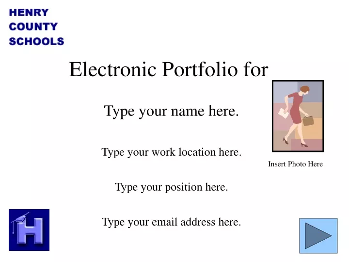 electronic portfolio for