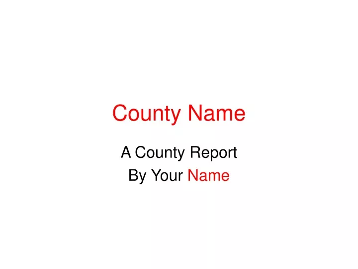 county name