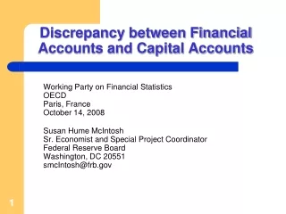 Discrepancy between Financial Accounts and Capital Accounts