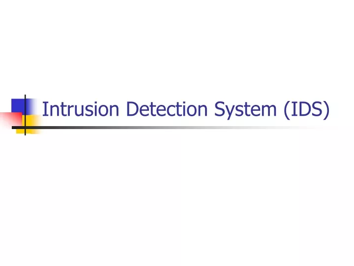 intrusion detection system ids