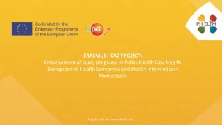 ERASMUS+ KA2 PROJECT: Enhancement of study programs in Public Health Law, Health