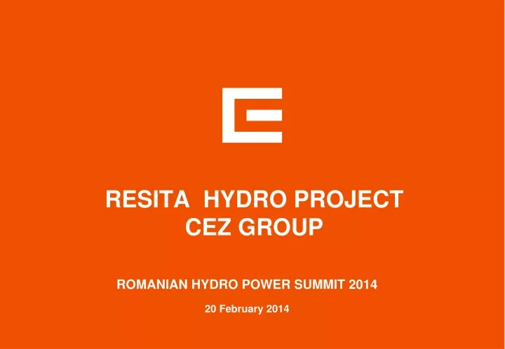 resita hydro project cez group