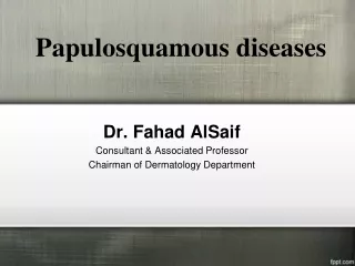 Papulosquamous diseases