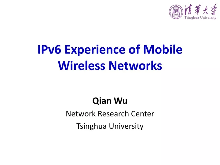 ipv6 experience of mobile wireless networks