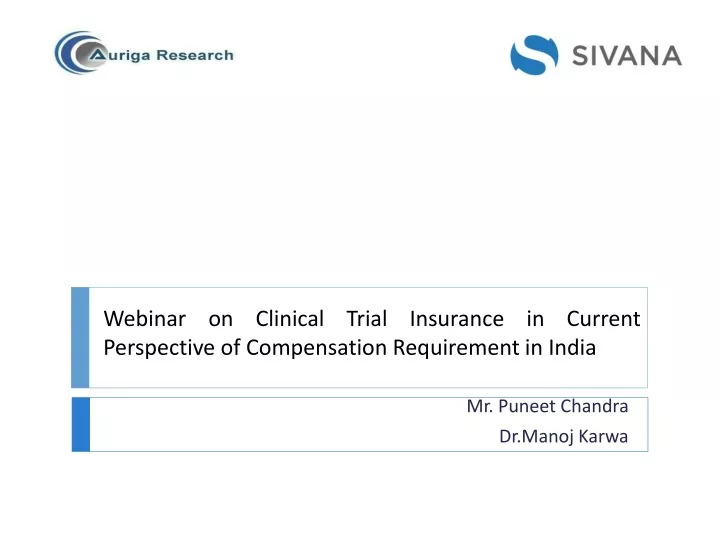 webinar on clinical trial insurance in current perspective of compensation requirement in india