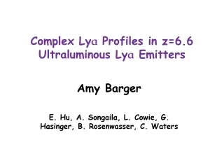 Complex Ly a  Profiles in z=6.6 Ultraluminous Ly a  Emitters