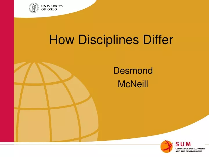 how disciplines differ