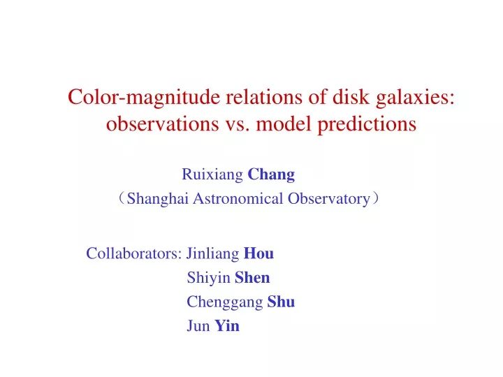color magnitude relations of disk galaxies observations vs model predictions