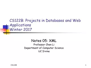 CS122B: Projects in Databases and Web Applications  Winter 2017