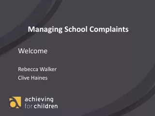 Managing School Complaints