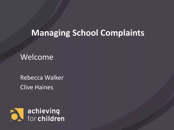 managing school complaints